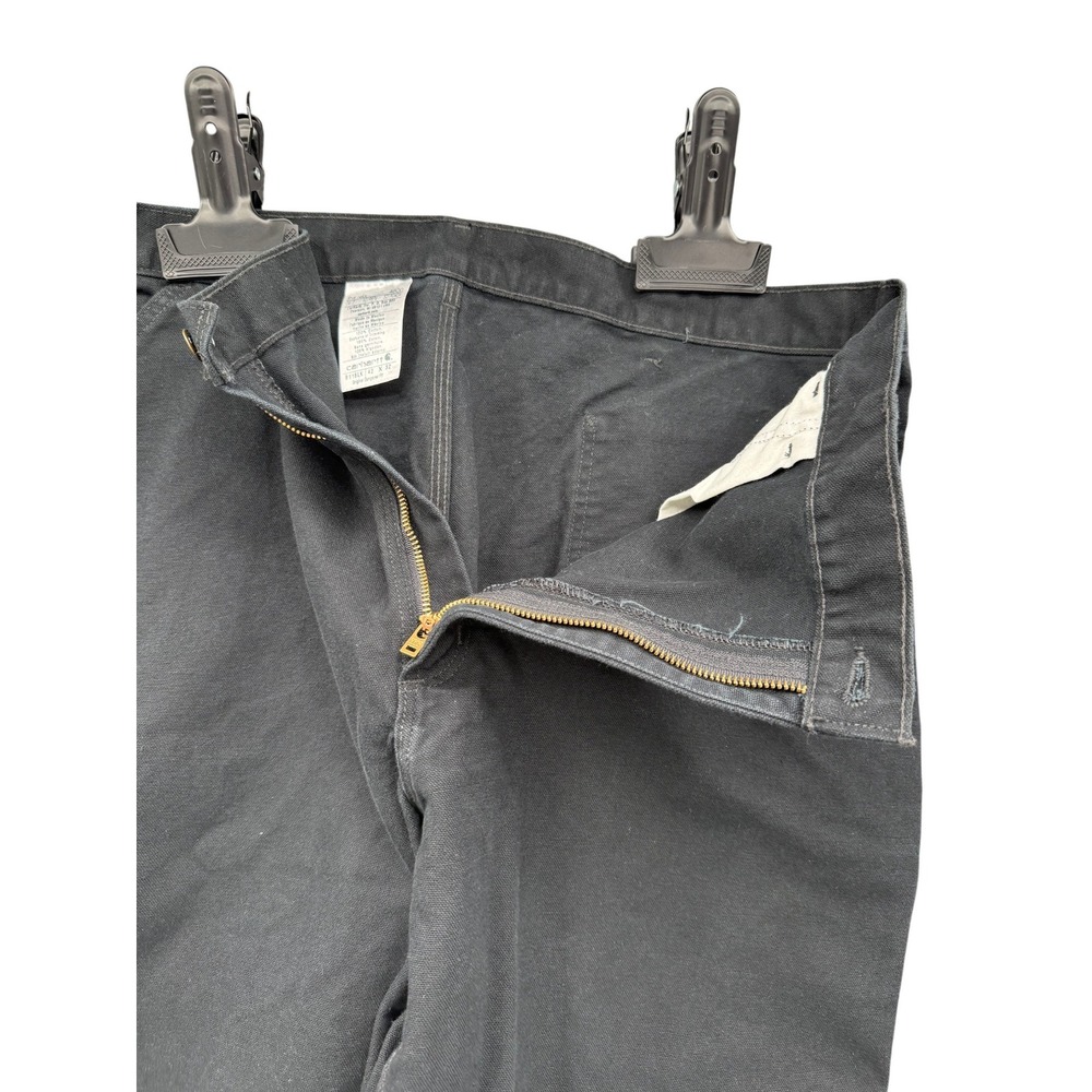 Carhartt B11 Work Pants Mens 42x32 Black Excellent Original Dungaree Fit Canvas - Picture 5 of 11